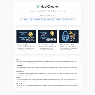 Host Checker screenshot