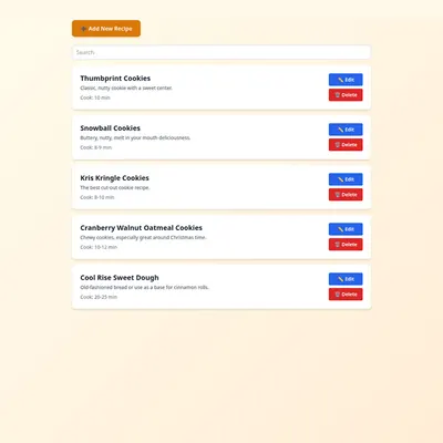 Recipe Card Manager screenshot